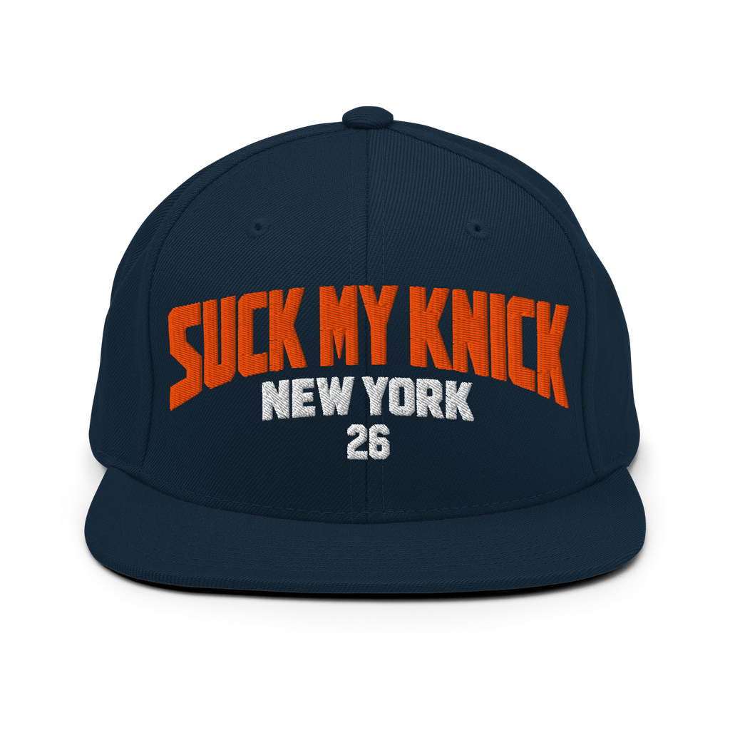 SUCK MY KNICK NEW YORK 26 snapback in Dark Navy