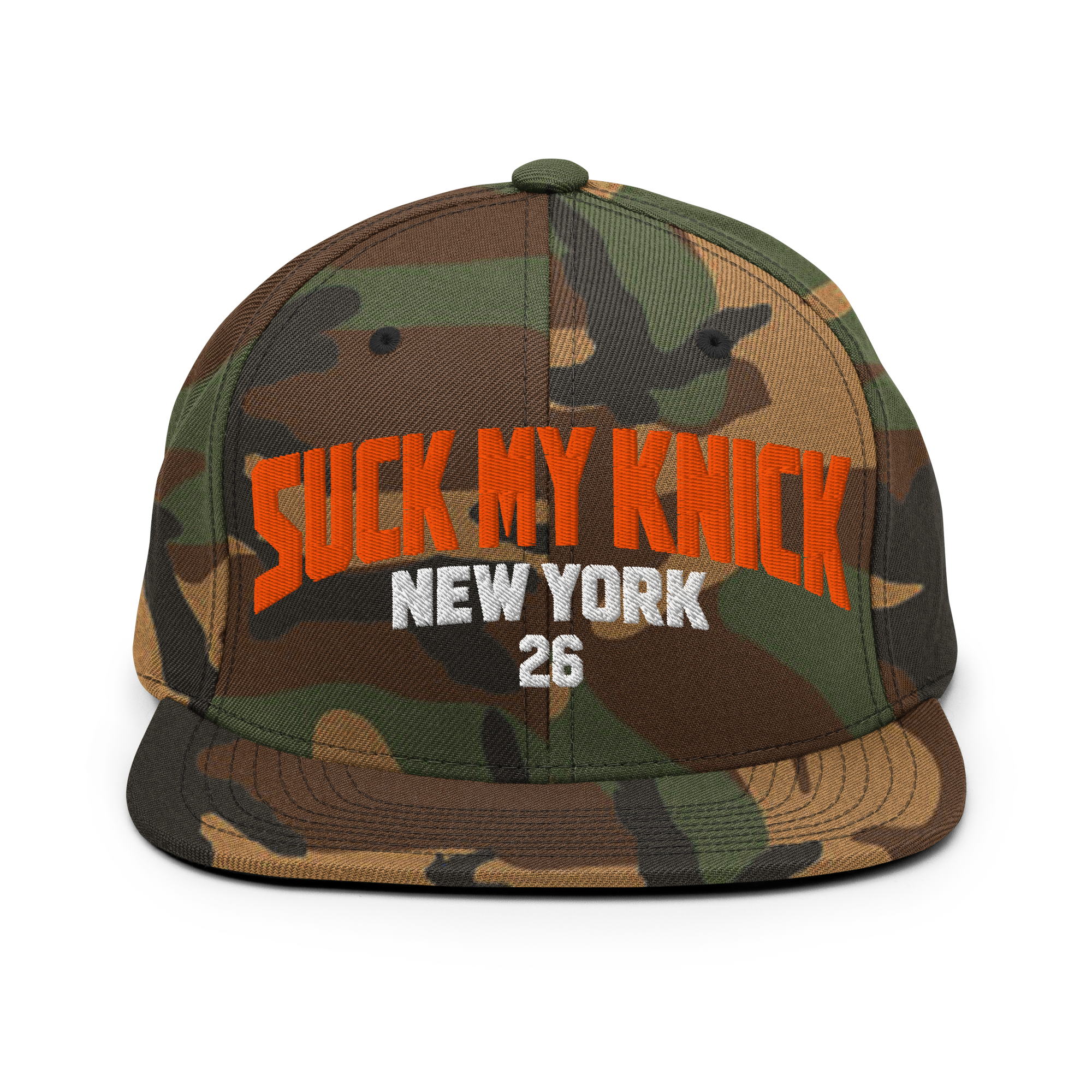 SUCK MY KNICK NEW YORK 26 snapback in Green Camo
