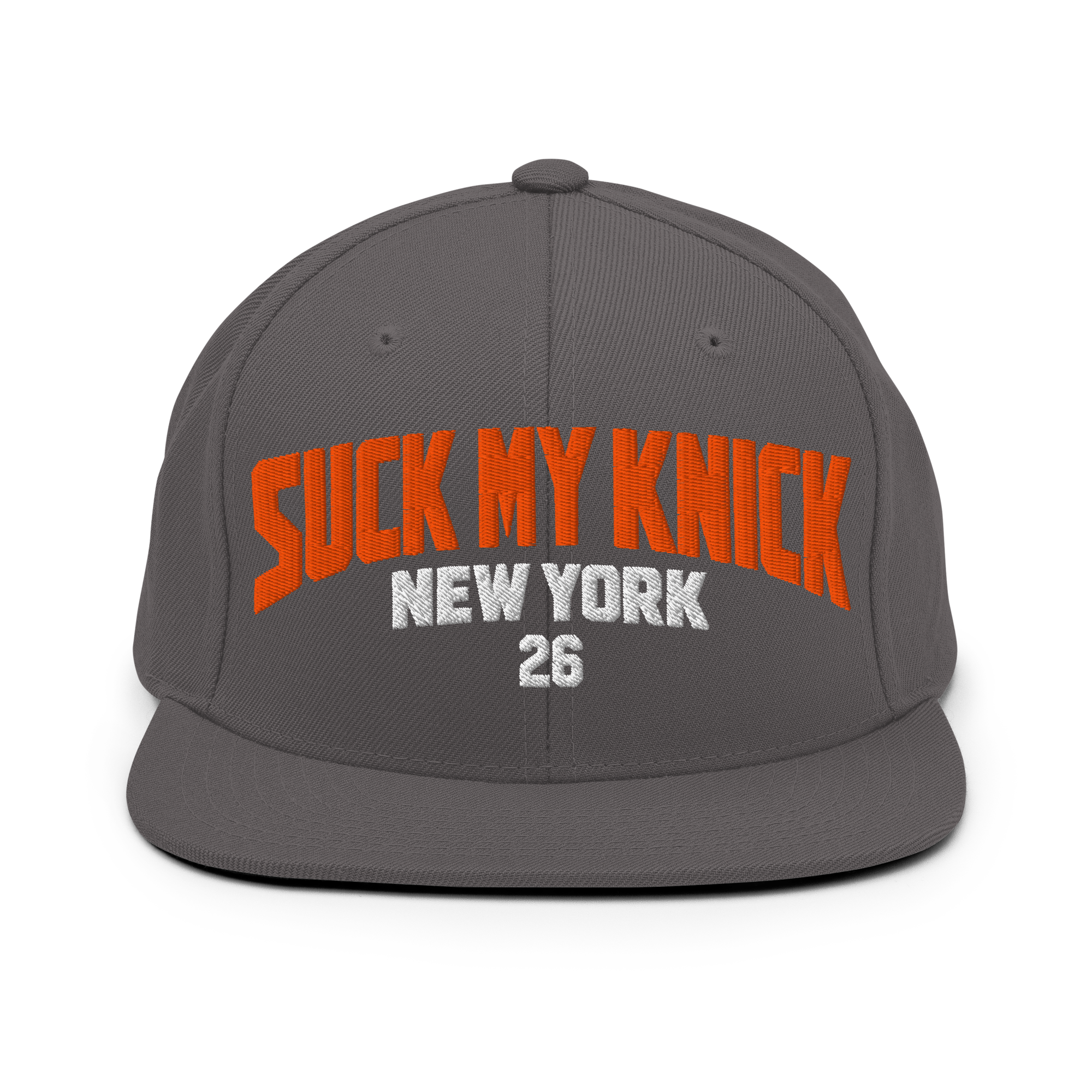 SUCK MY KNICK NEW YORK 26 snapback in Dark Grey