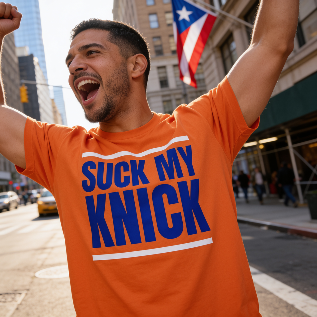 SUCK MY KNICK BAR TEE ORANGE